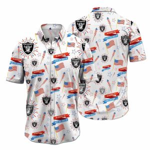 Las Vegas Raiders Happy 4Th Of July Hawaiian Shirt