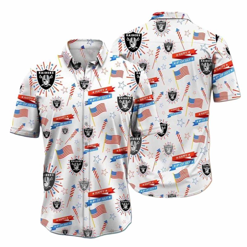 Las Vegas Raiders Happy 4Th Of July Hawaiian Shirt 1