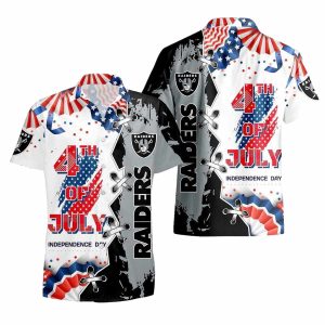 Las Vegas Raiders Happy Independence Day Hawaiian Shirt