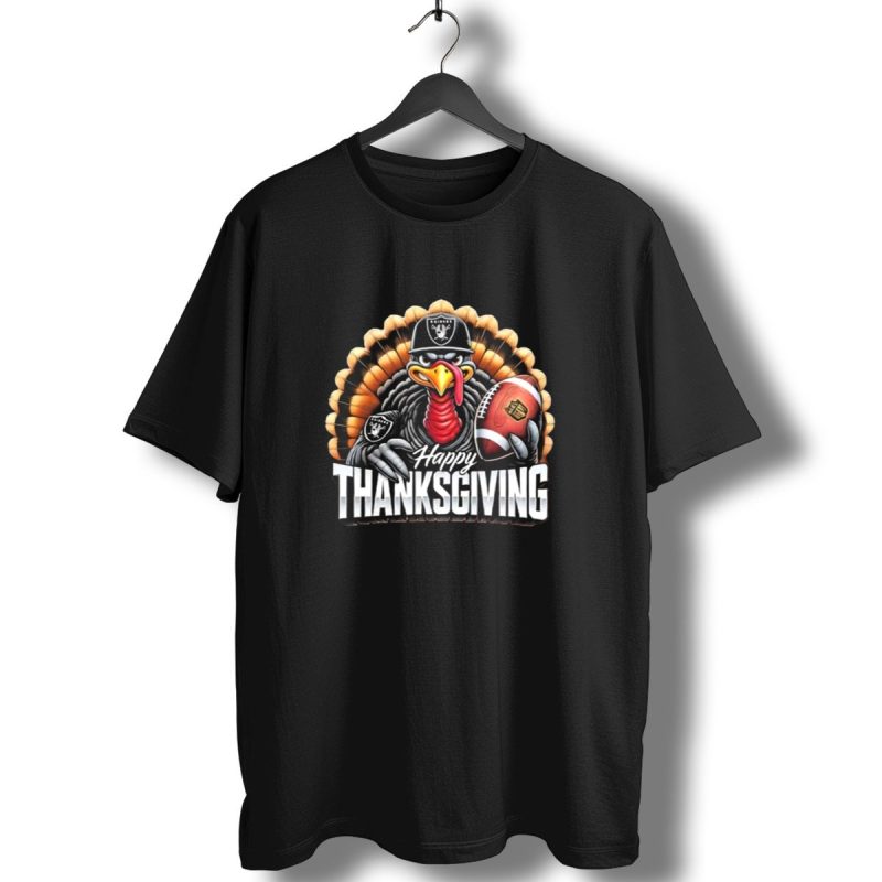 Las Vegas Raiders Happy Thanksgiving Football Turkey T Shirt 1 T Shirt 1