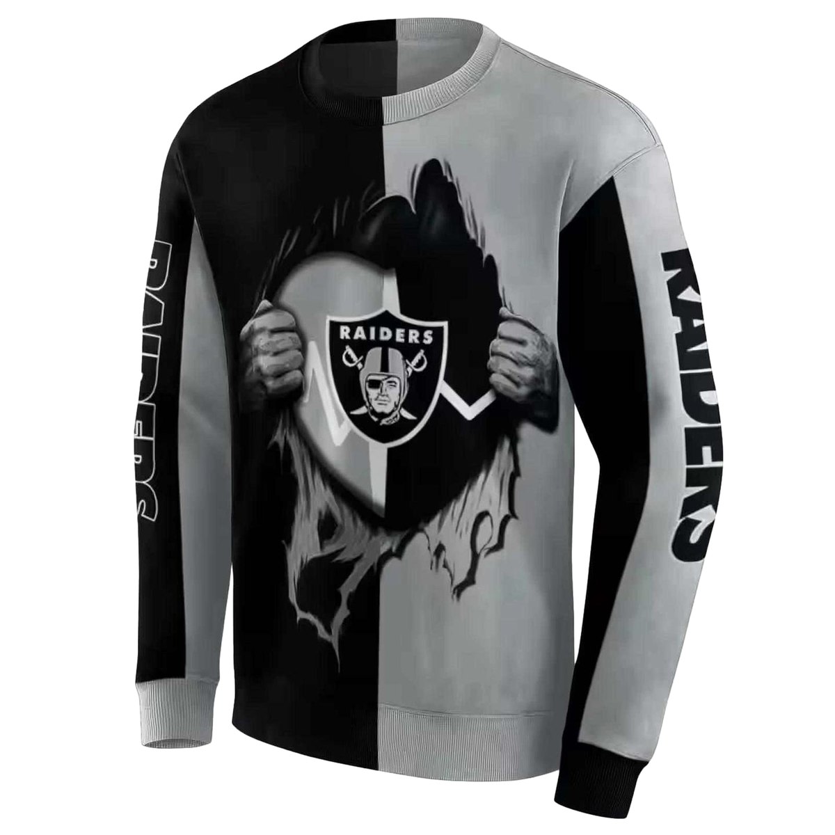 Las-Vegas-Raiders-Heartbeat-Graphic-Black-AOP-Sweatshirt-2
