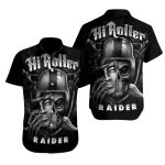 Las Vegas Raiders Hi Roller Skeleton Hawaiian Shirt