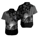 Las Vegas Raiders Hibiscus Palm Shadows Hawaiian Shirt