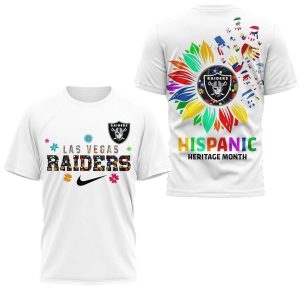 Las Vegas Raiders Hispanic Heritage Month White AOP T-Shirt