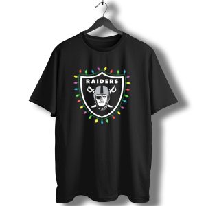 Las Vegas Raiders Holiday Lights 2024 Primary T-Shirt