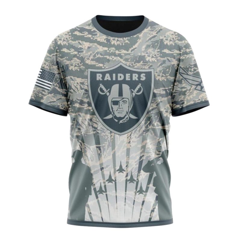 Las Vegas Raiders Honor Us Air Force Veterans Aop T Shirt 1