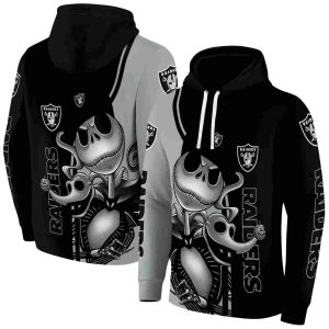 Las Vegas Raiders Jack Skellington Black AOP Hoodie