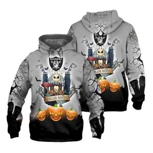 Las Vegas Raiders Jack Skellington The Nightmare Before Christmas AOP Hoodie