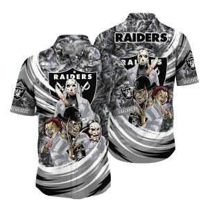 Las Vegas Raiders Jason Freddy Chucky Ghostface Hawaiian Shirt