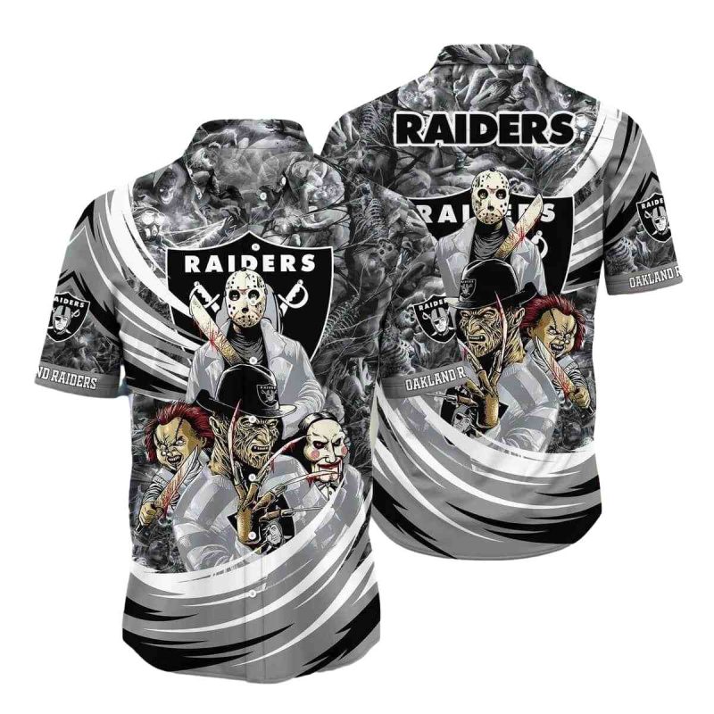 Las Vegas Raiders Jason Freddy Chucky Ghostface Hawaiian Shirt 1