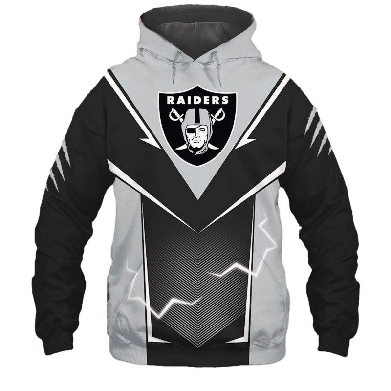 Las Vegas Raiders Lightning Graphic Gift For Fans Aop Hoodie 1