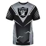 Las Vegas Raiders Lightning Graphic Gift For Fans AOP T-Shirt
