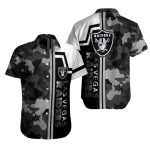 Las Vegas Raiders Logo And Camo Vintage Hawaiian Shirt