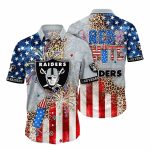 Las Vegas Raiders Logo And Independence Day Hawaiian Shirt