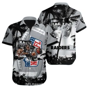 Las Vegas Raiders Logo And Mascot Coconut Tropical Hawaiian Shirt