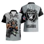 Las Vegas Raiders Logo And Mascot Hawaiian Shirt