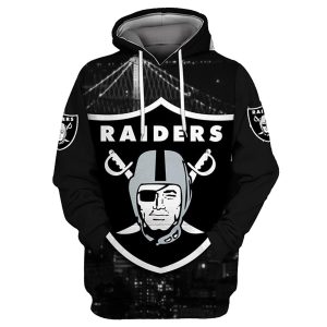 Las Vegas Raiders Logo And Raiders City AOP Hoodie