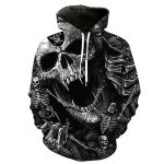 Las Vegas Raiders Logo And Skull Horror Halloween AOP Hoodie