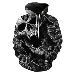 Las Vegas Raiders Logo And Skull Horror Halloween AOP Hoodie