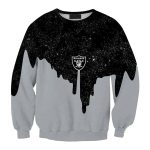 Las Vegas Raiders Logo And Snowflake Pattern AOP Sweatshirt