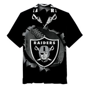 Las Vegas Raiders Logo Ball Black Hawaiian Shirt