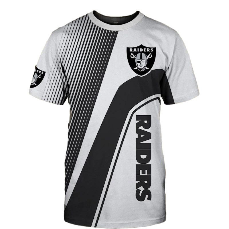 Las Vegas Raiders Logo Black And White Aop T Shirt 1