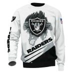 Las Vegas Raiders Logo Inside Me Black And White AOP Sweatshirt