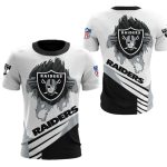 Las Vegas Raiders Logo Inside Me Black And White AOP T-Shirt