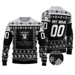 Las Vegas Raiders Logo Lovely Black And White Ugly Sweater