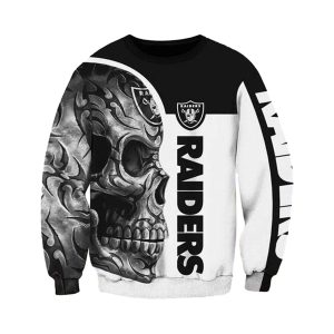 Las Vegas Raiders Logo Skull Halloween AOP Sweatshirt