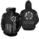 Las Vegas Raiders Love Sunflower AOP Hoodie