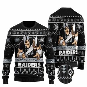 Las Vegas Raiders Mascot Black Ugly Sweater