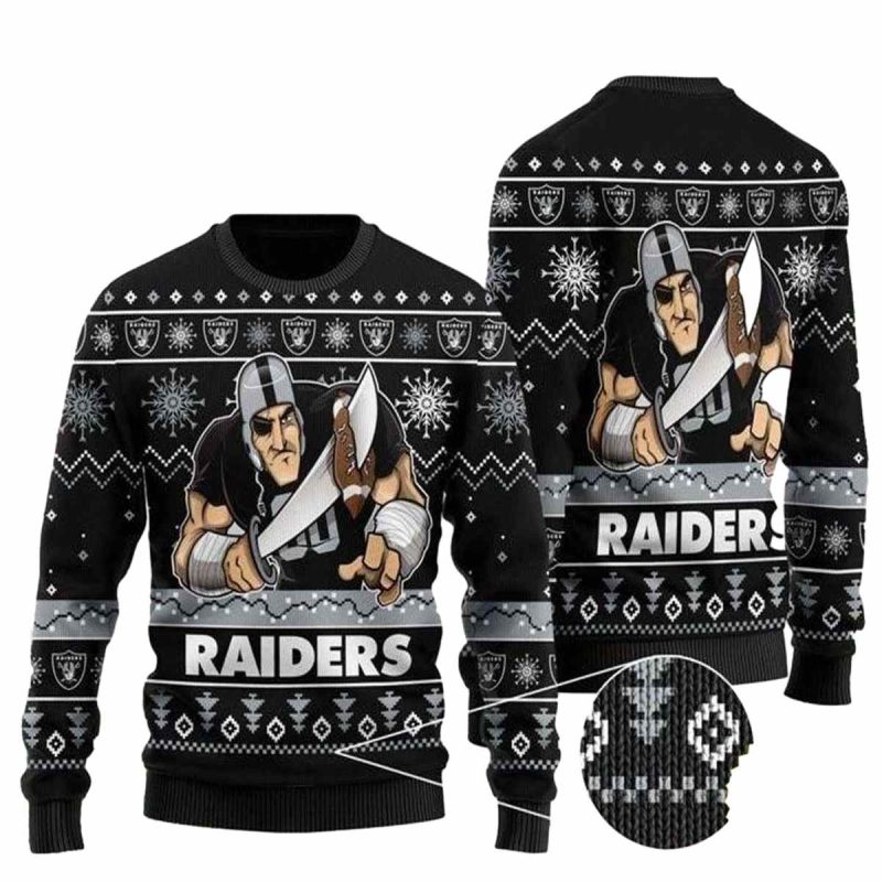 Las Vegas Raiders Mascot Black Ugly Sweater 1