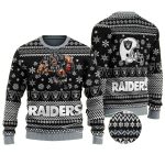 Las Vegas Raiders Mascot With Ball And Helmet Ugly Sweater