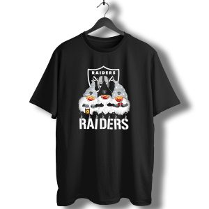 Las Vegas Raiders Merry Christmas Happy Holidays Raiders Gnomes T-Shirt