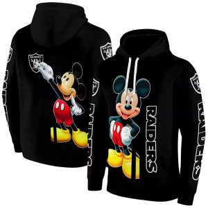 Las Vegas Raiders Mickey Mouse Black AOP Hoodie