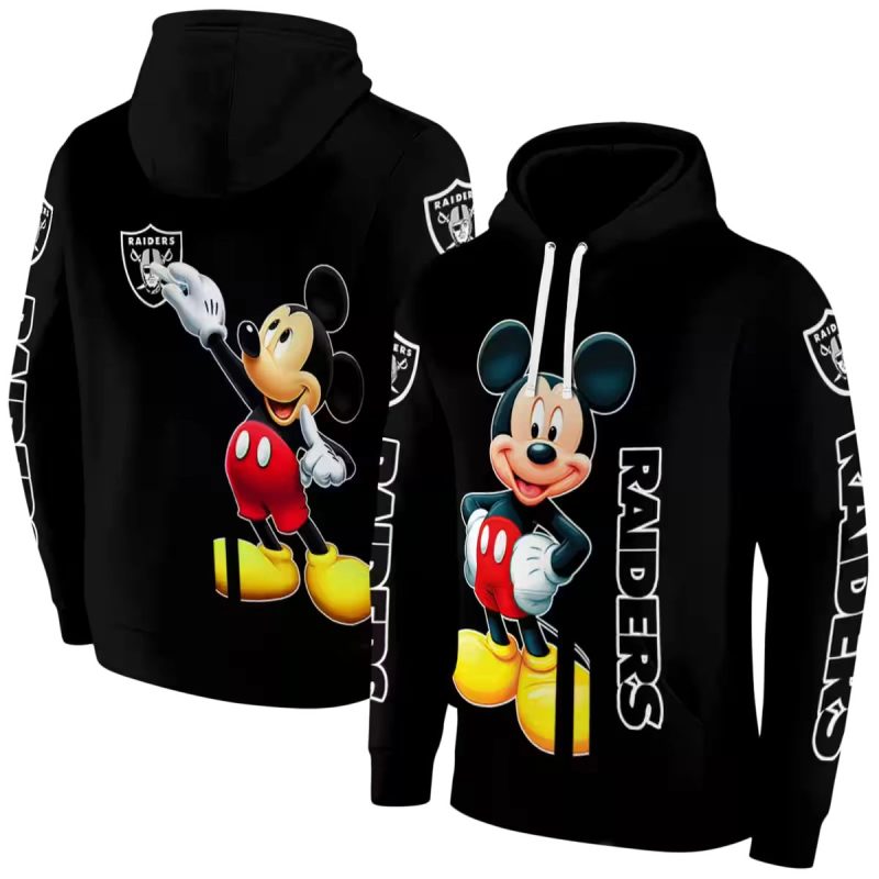 Las Vegas Raiders Mickey Mouse Black Aop Hoodie 1