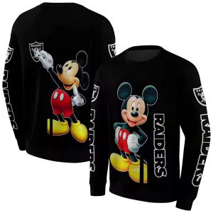 Las Vegas Raiders Mickey Mouse Black AOP Sweatshirt