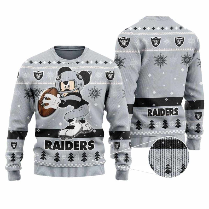 Las Vegas Raiders Mickey Mouse Funny Ugly Sweater 1