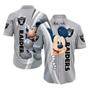 Las Vegas Raiders Mickey Painting Hawaiian Shirt