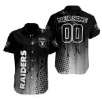 Personalized Las Vegas Raiders Midnight Streak Distreessed Hawaiian Shirt