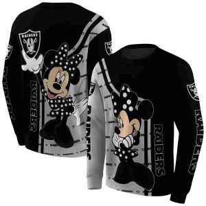 Las Vegas Raiders Minnie Mouse Black AOP Sweatshirt