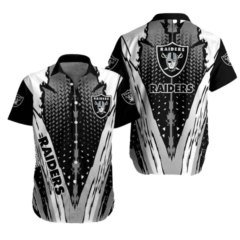 Las Vegas Raiders Monochromatic Rush Hawaiian Shirt 1
