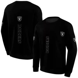 Las Vegas Raiders Monogram Pattern Black AOP Sweatshirt