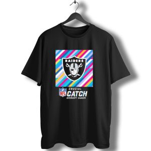 Las Vegas Raiders Nfl Crucial Catch Intercept Cancer T-Shirt