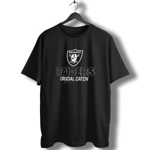 Las Vegas Raiders Nfl Football Raiders Crucial Catch Intercept Cancer T-Shirt