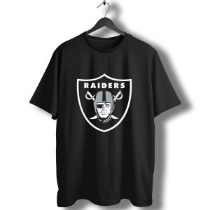 Las Vegas Raiders Nfl Logo Shield Black And Silver T-Shirt