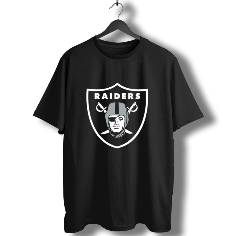 Las Vegas Raiders Nfl Logo Shield Black And Silver T Shirt 1 T Shirt 1