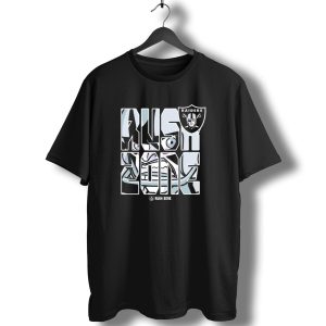 Las Vegas Raiders Nfl Rush Zone Cartoon Raiders Shield T-Shirt