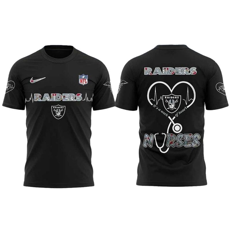 Las Vegas Raiders Nurses Night 2025 Aop T Shirt 1